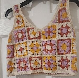 Crochet Patchwork Tank Top